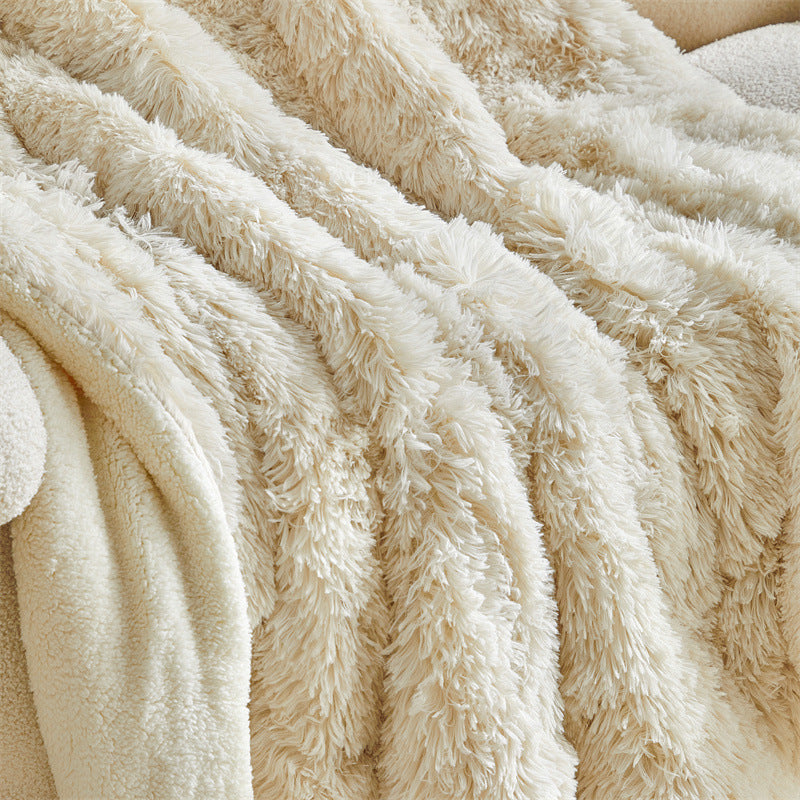 Women Luxury and Soft Faux Fur Blanket Bowlift