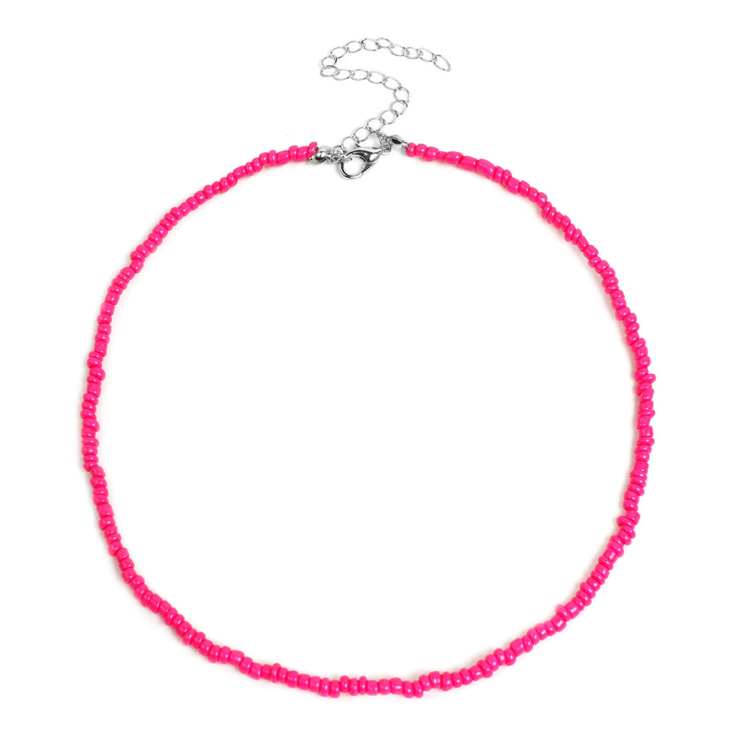 Colorful Beaded Choker Necklace Bowlift