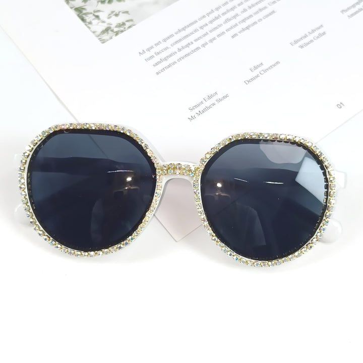 Women Glittering Oversized Sunglasses Bowlift