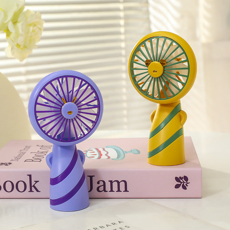 Women's Portable Mini Handheld Fan with USB Charging Function and Ergonomic Design Bowlift