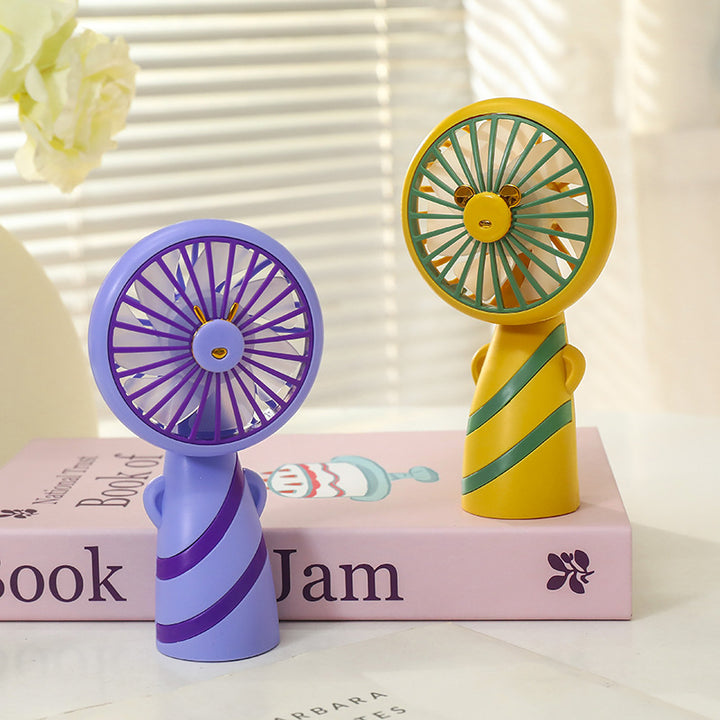 Women's Portable Mini Handheld Fan with USB Charging Function and Ergonomic Design Bowlift
