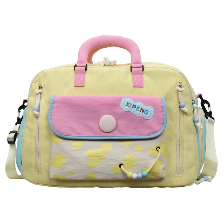 Colorful Graphic Print Travel Satchel