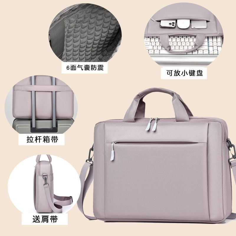 Laptop Bag With Practical Organizer And Removable Shoulder Strap Bowlift