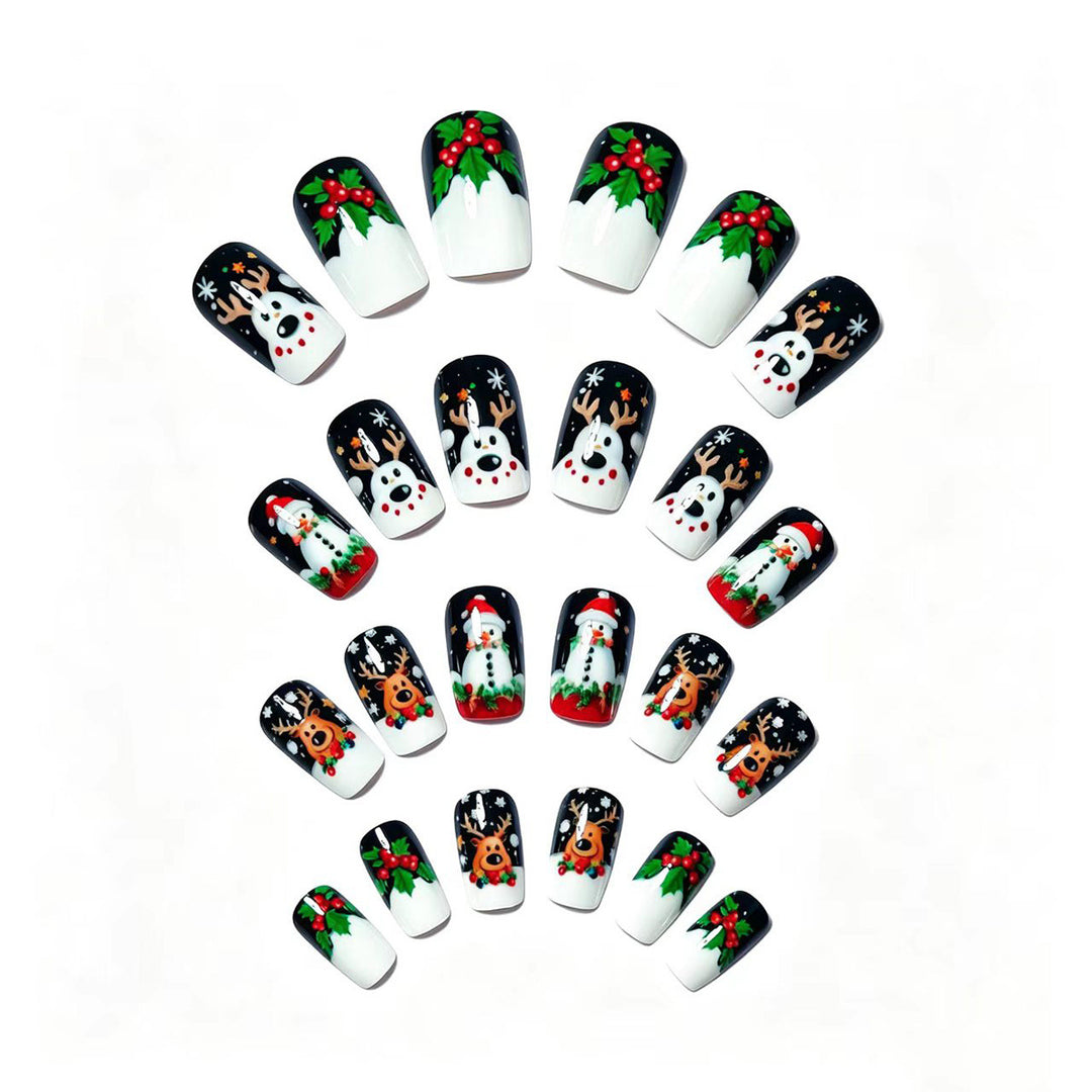 Festive 3D Holiday Character Nail Art Bowlift