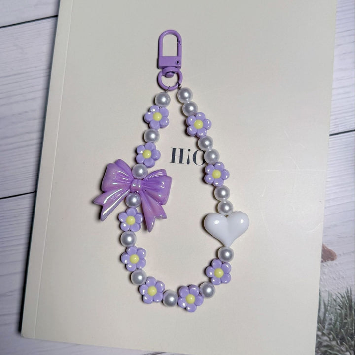 Decorative Floral Beaded Keychain Bowlift