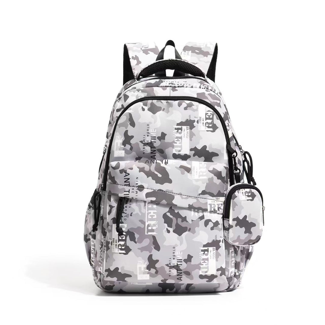 Backpack with Modern Camouflage Design and Functional Pockets Bowlift