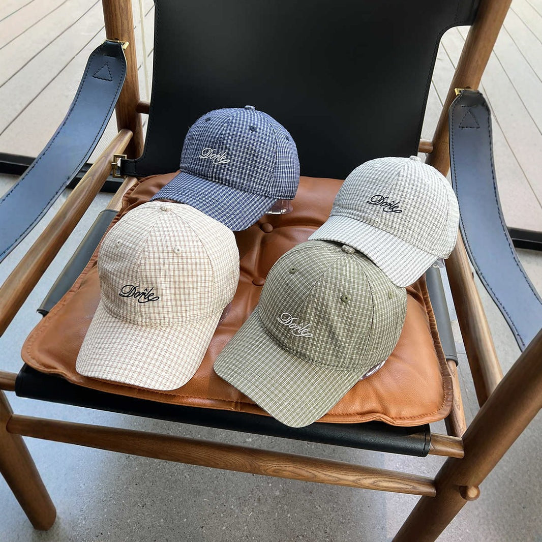 Men's Casual Checkered Baseball Cap Bowlift