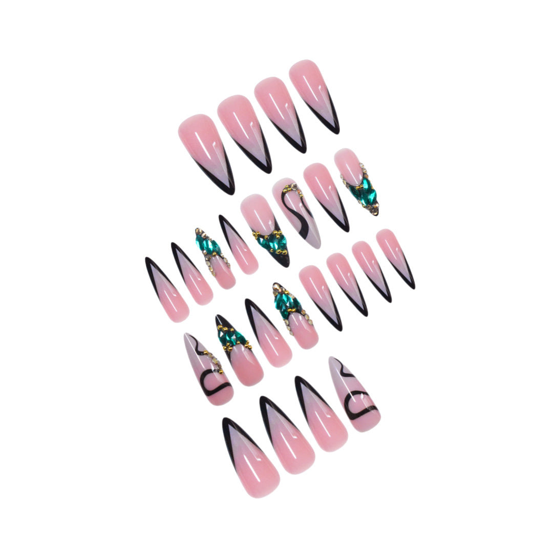 Glamorous Stiletto Nail Extensions Bowlift