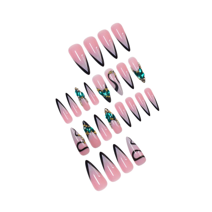 Glamorous Stiletto Nail Extensions Bowlift
