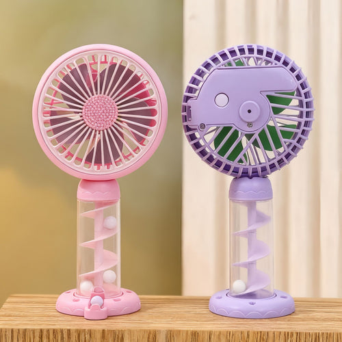Ladies Portable Mini USB Fan with Creative Spiral Design Bowlift
