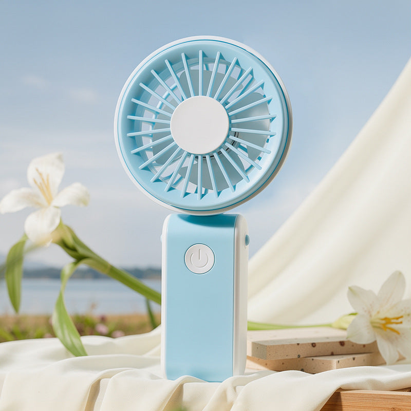 Cooling portable handheld bear-ear mini fan with adjustable tilt USB rechargeable desktop stand Bowlift