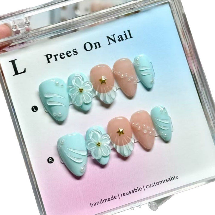 Creative nail art with floral accents Bowlift