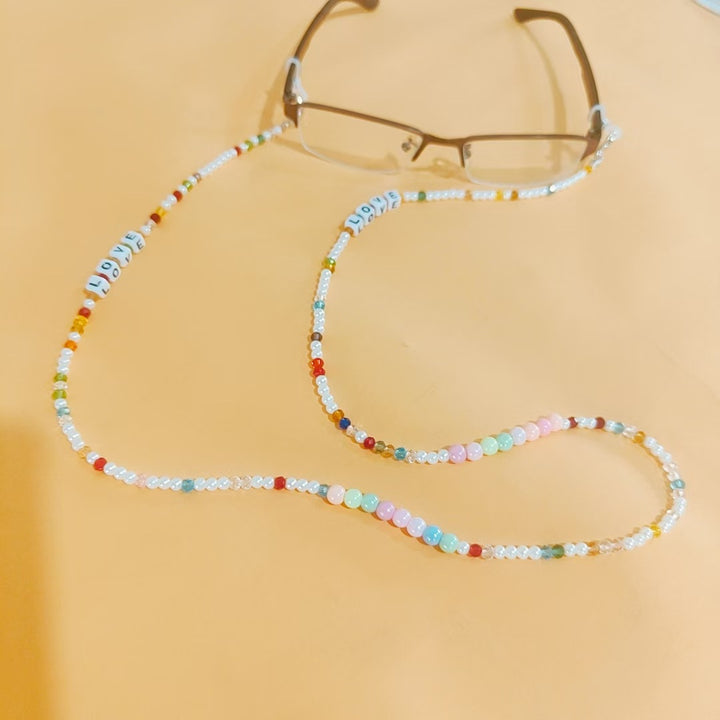 Glasses holder chain with colorful beads Bowlift