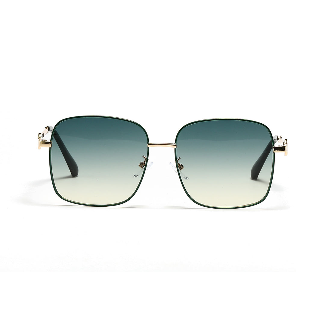 Ladies elegant square sunglasses with high-quality metal frame Bowlift