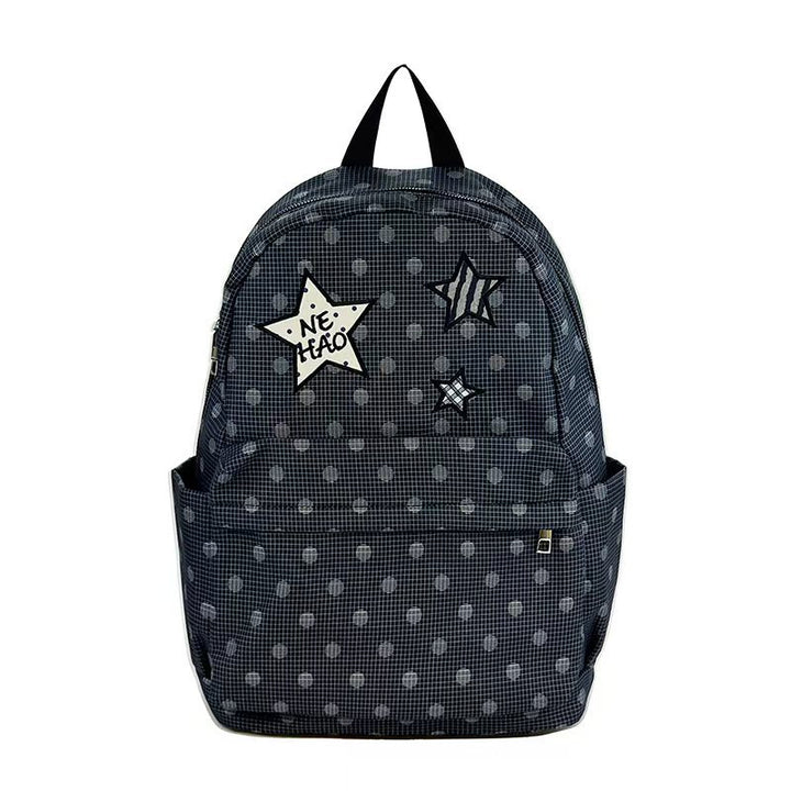 Stylish Plaid Patterned Backpack Bowlift