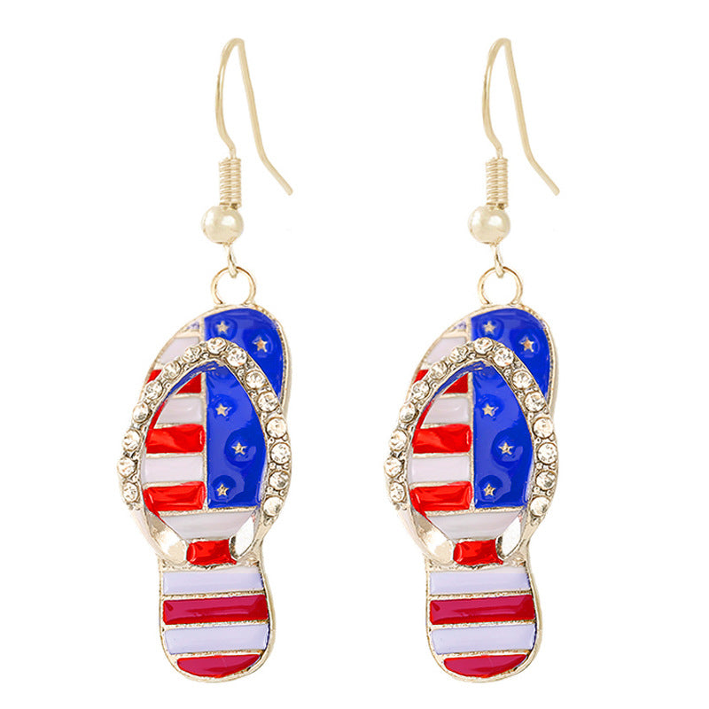 Women nan enamel horseshoe earrings with star motif and fishhook closure Bowlift