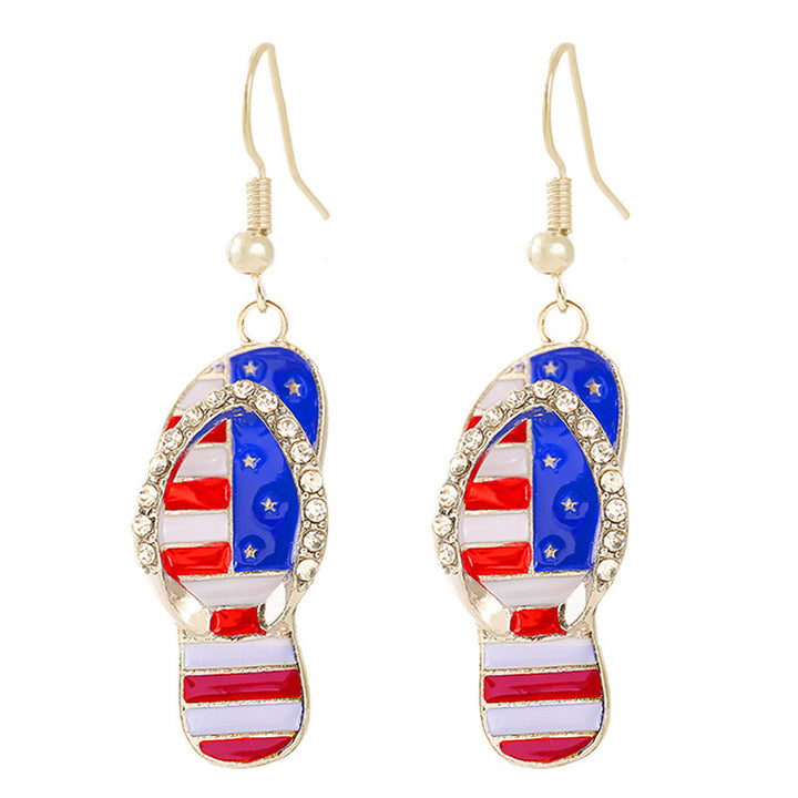 Women nan enamel horseshoe earrings with star motif and fishhook closure Bowlift