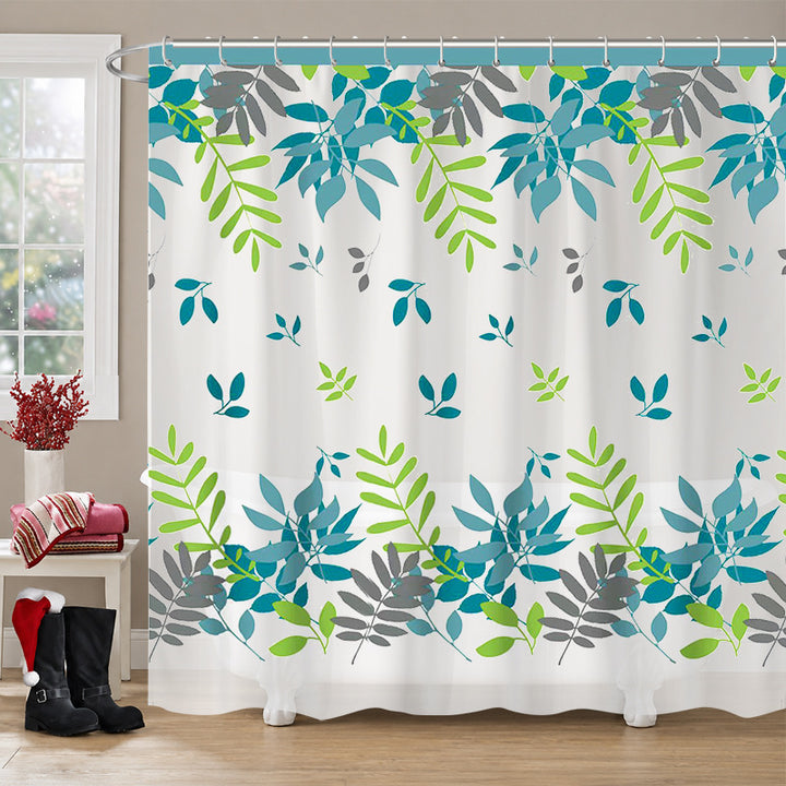 Leaf Motif Shower Curtain Bowlift