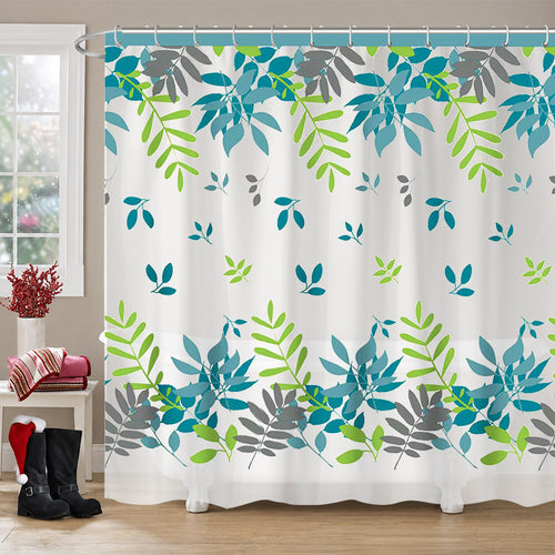Leaf Motif Shower Curtain Bowlift