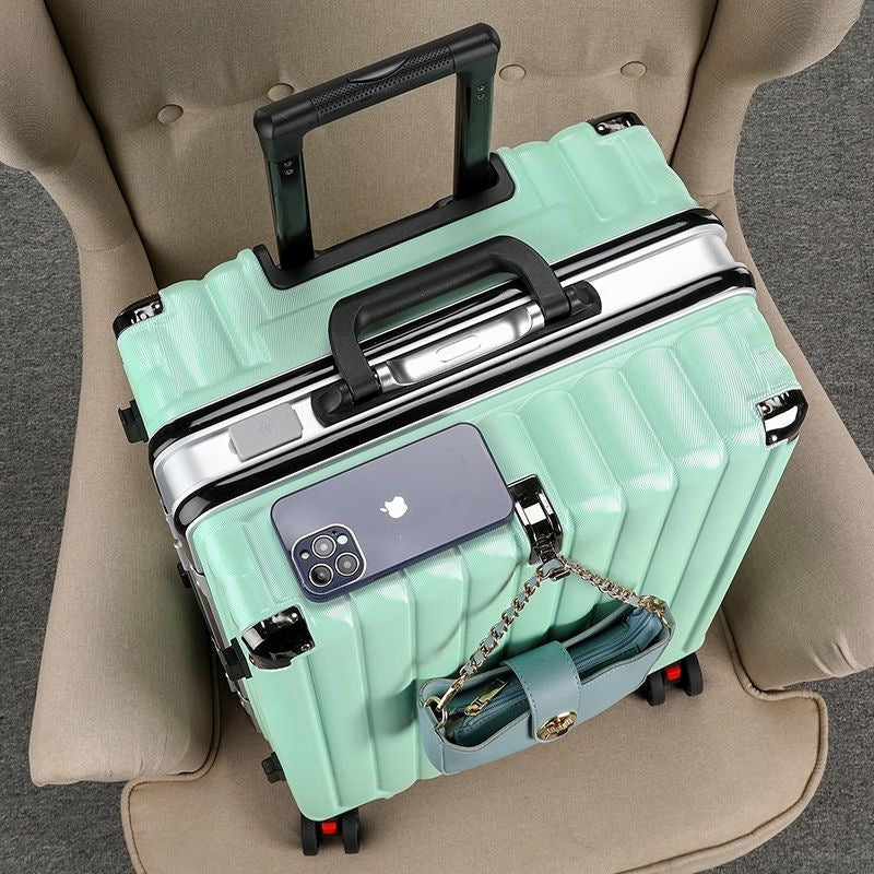 Hard Shell Trolley With Integrated Usb Charging Port And Multifunctional Storage Bowlift