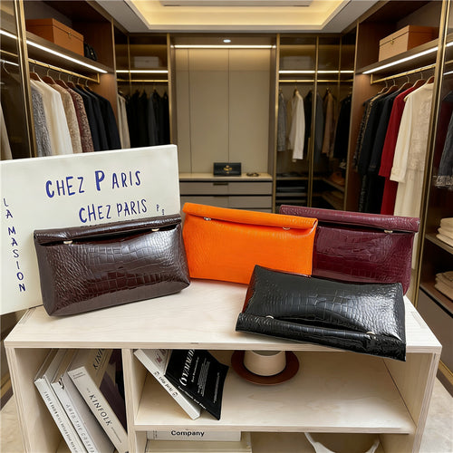 WoElegant Crocodile Pattern Clutch Bag Bowlift