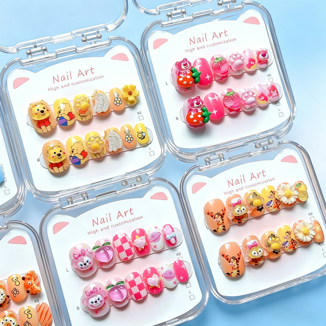 Customized Cartoon-Inspired Press-On Nail Art Set Bowlift