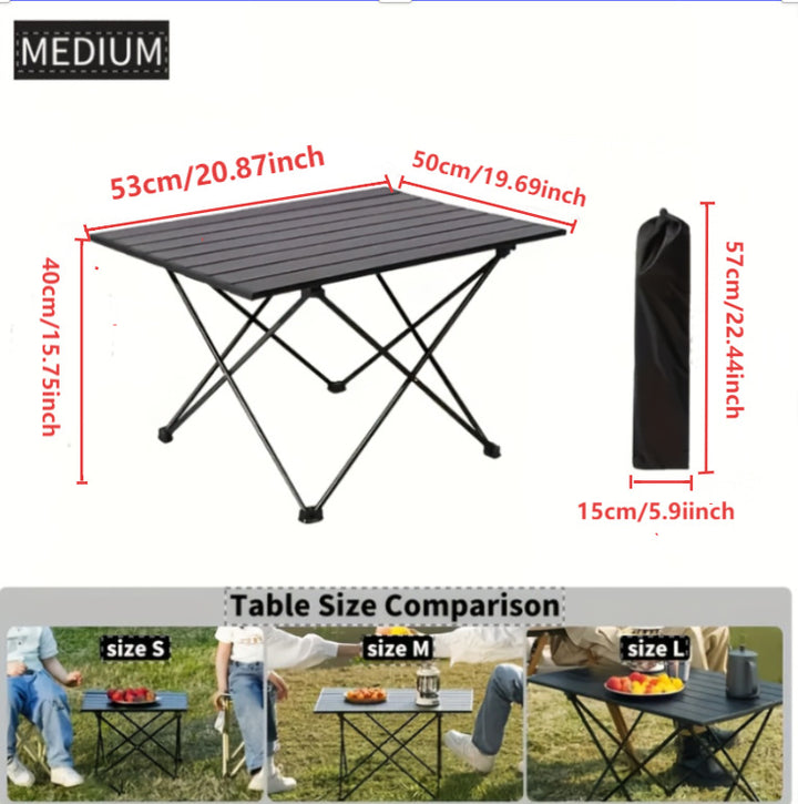 Women Folding Camping Table Bowlift
