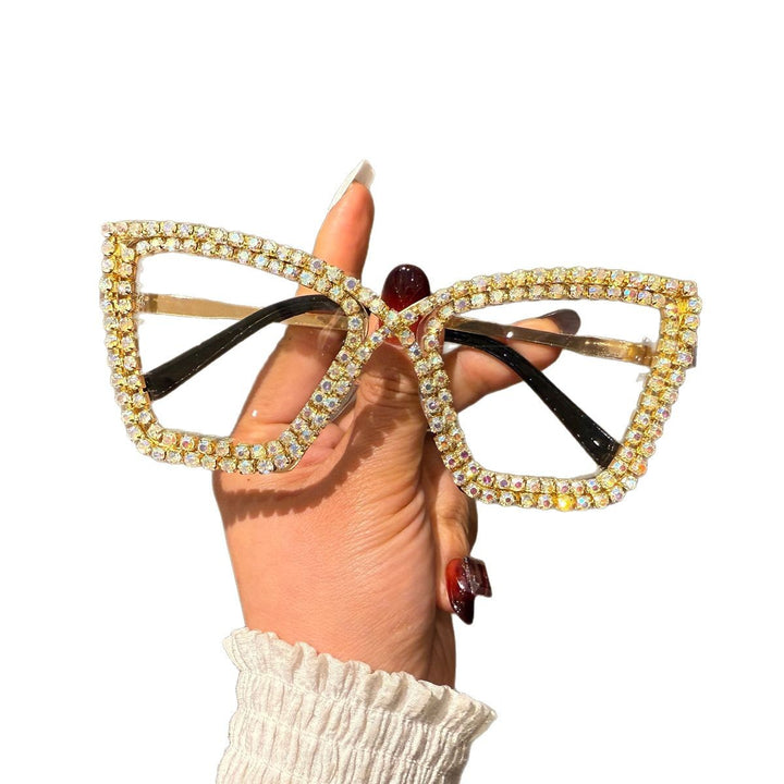 Women's extravagant sunglasses with sparkling crystal frame Bowlift
