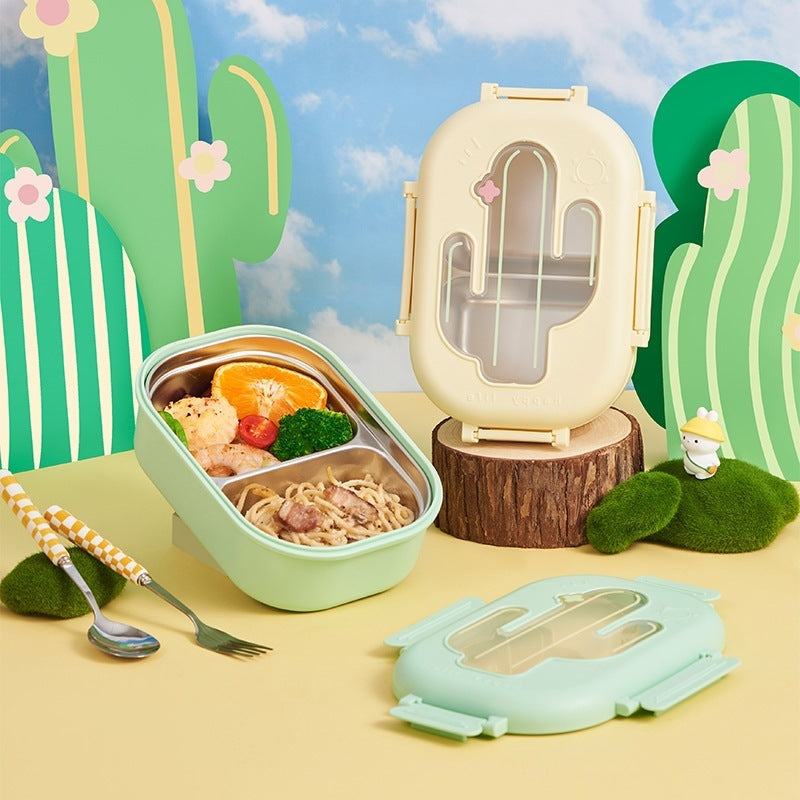 Cute Cactus-Themed Snack Storage Container