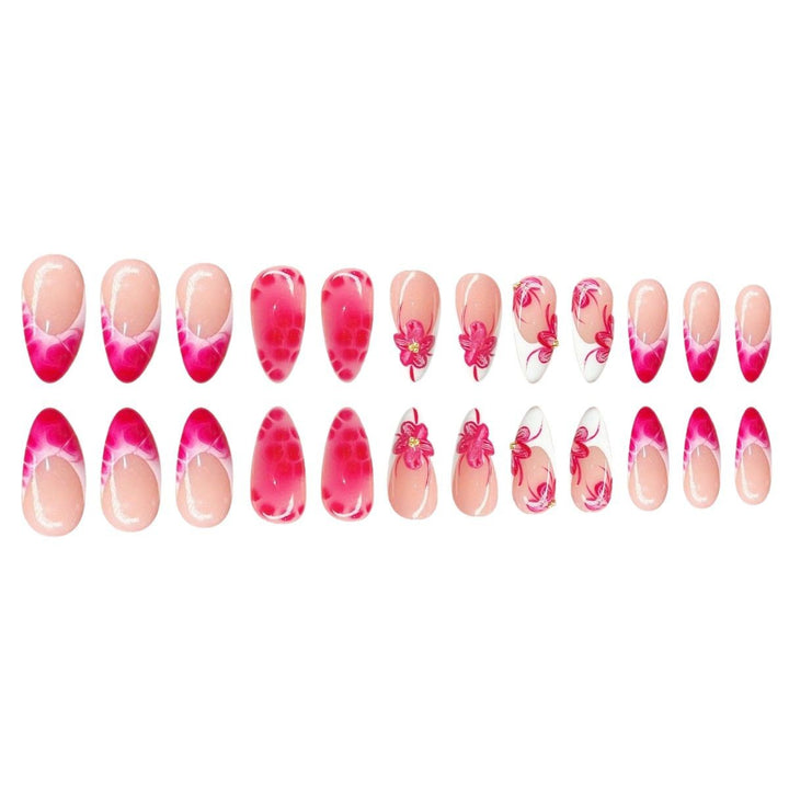 Artistic Floral Stiletto Nail Art Bowlift
