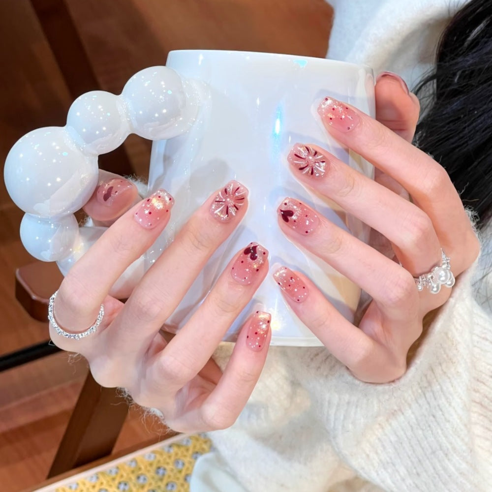 Artistic Floral Press-On Nail Design Bowlift 1787394846