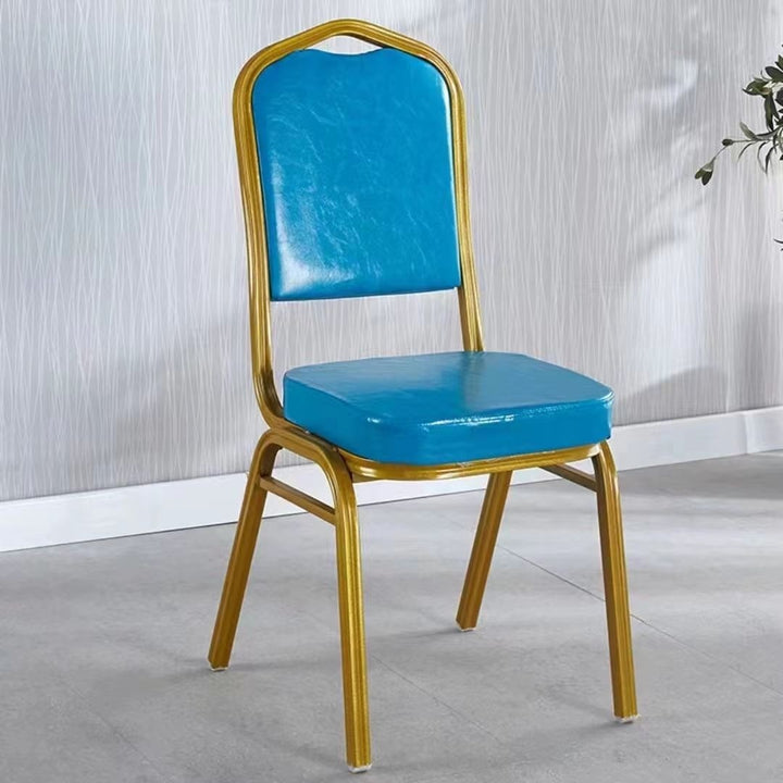 Elegant Upholstered Dining Chair with Gold Frame Bowlift