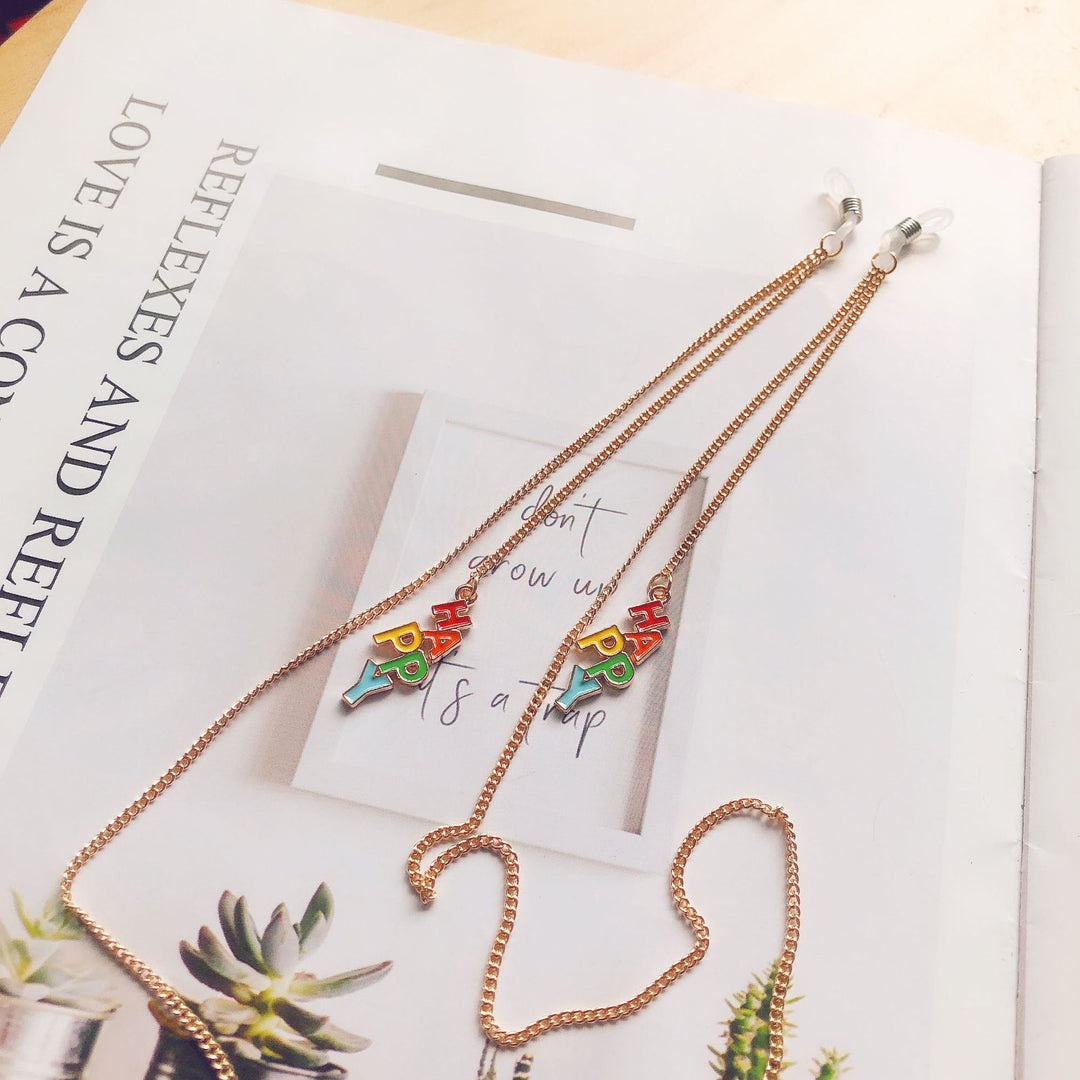 Stylish Dual Charm Eyewear Chain Bowlift