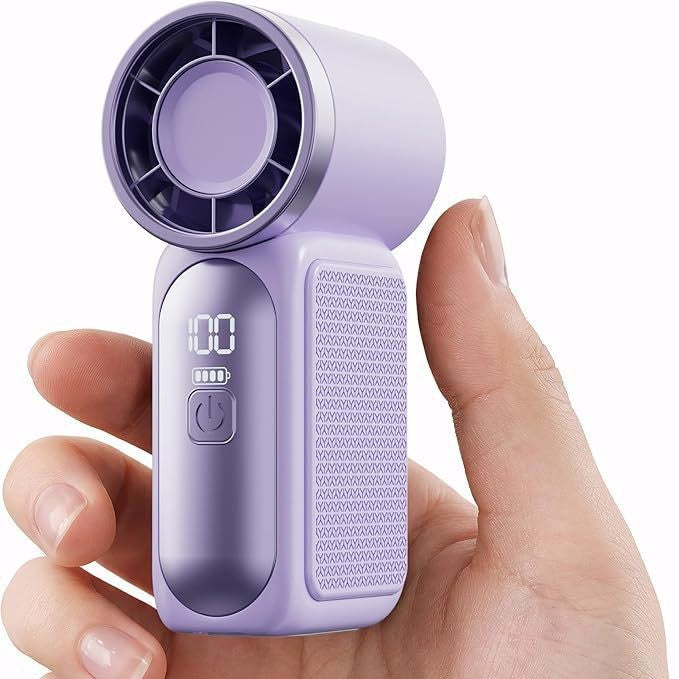 Women's Portable Mini Fan with Digital Display Bowlift