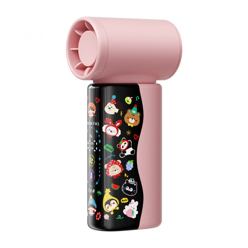 Women's Portable Mini Cooling Fan with Playful Design Bowlift