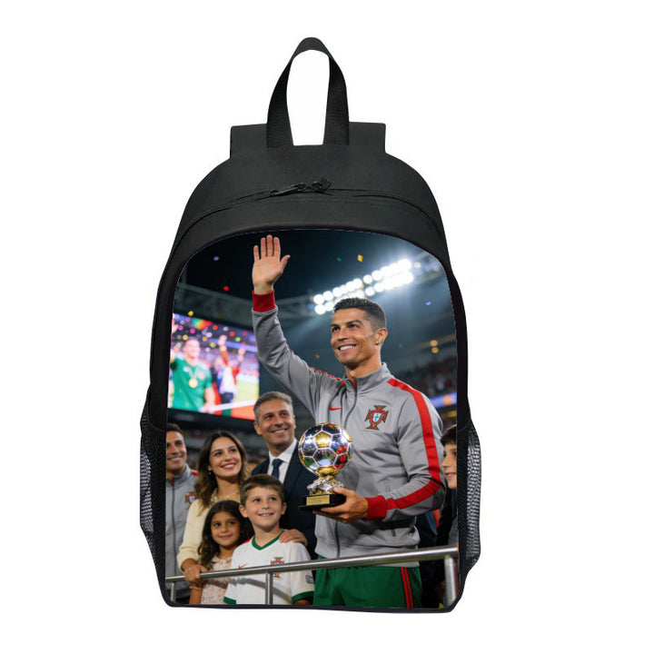 Backpack with Striking Sports Motif Bowlift