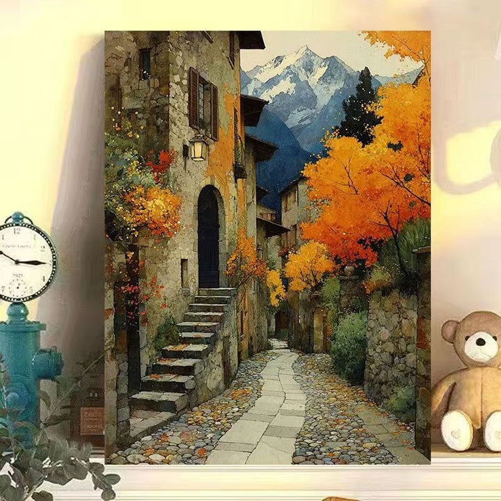 Vintage European Landscape Canvas Art Print Bowlift