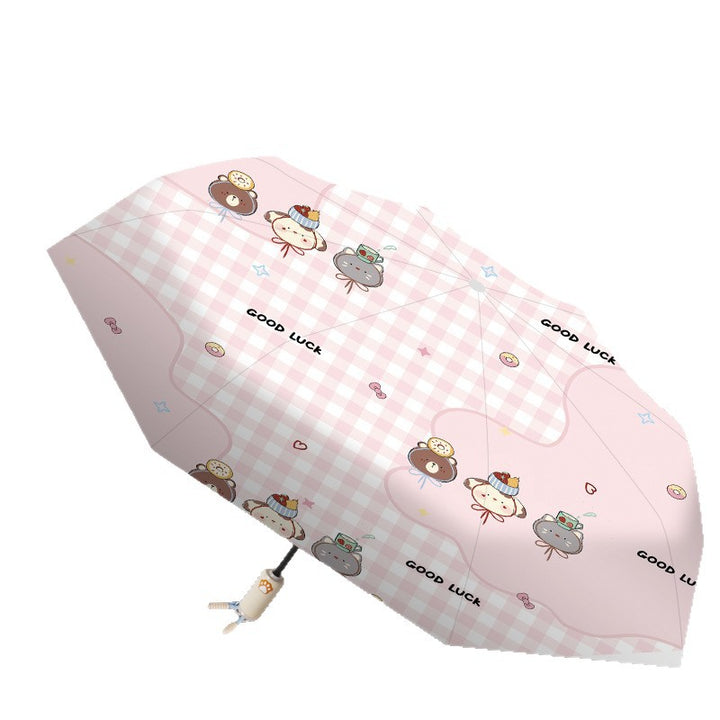 Women's Foldable Umbrella with Cute Unicorn Design Bowlift