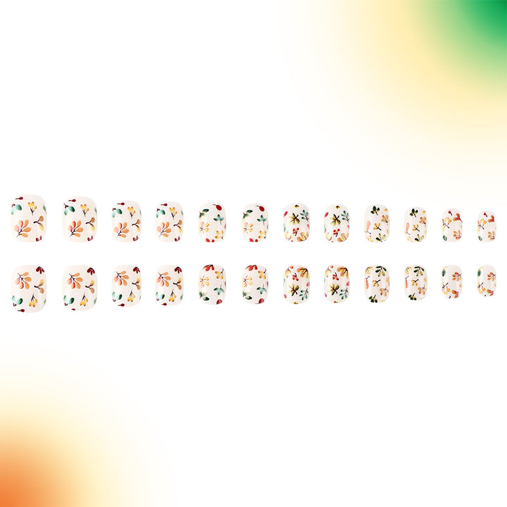 Floral Press-On Nail Art Bowlift