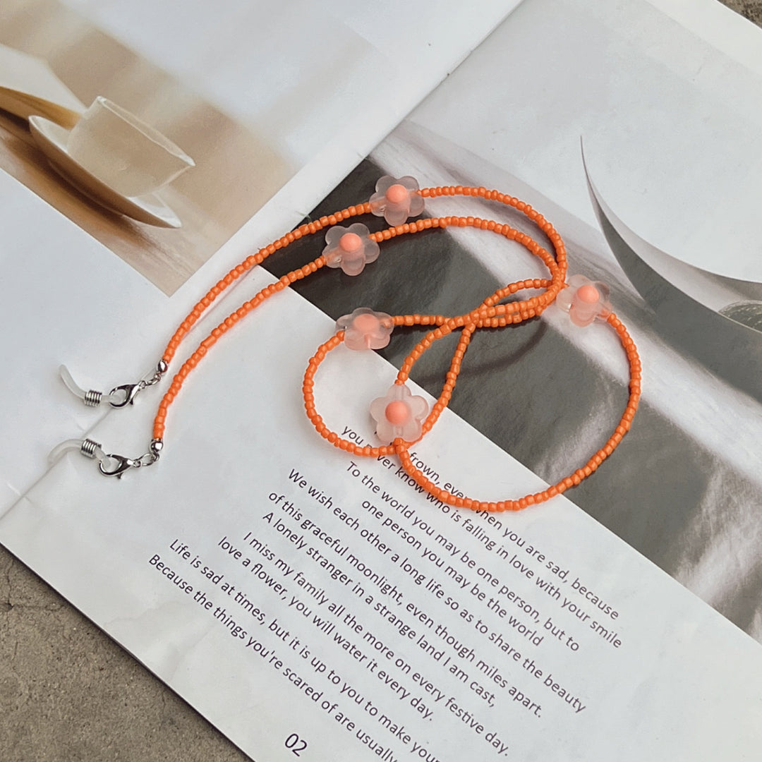 Floral Beaded Eyewear Chain Bowlift