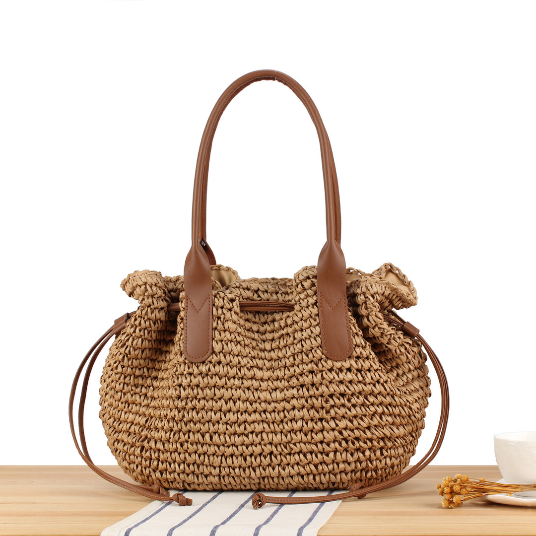 Handbag with Soft Leather Handle and Spacious Interior Bowlift