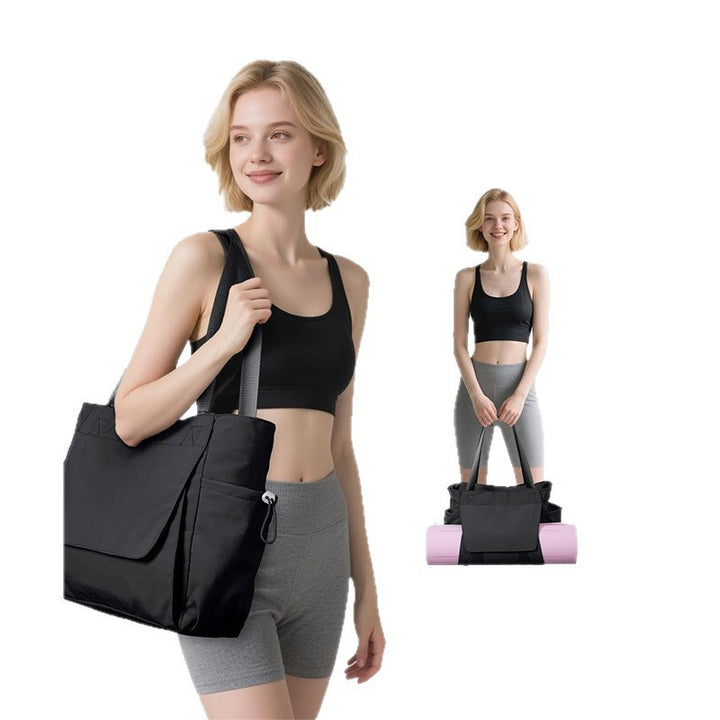 Versatile sports bag with separate yoga mat carrying compartment Bowlift