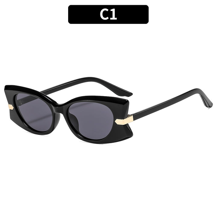 Fashion-Forward Architectural Cat-Eye Sunglasses