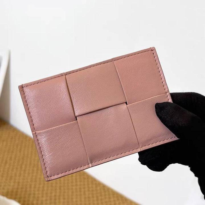 Woven Leather Card Holder Bowlift