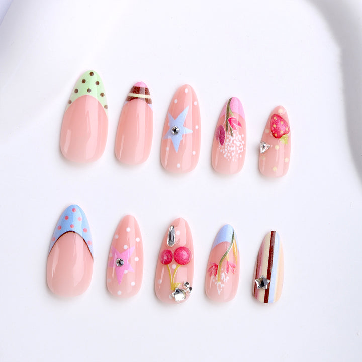Artificial Fingernails with Creative Designs Bowlift