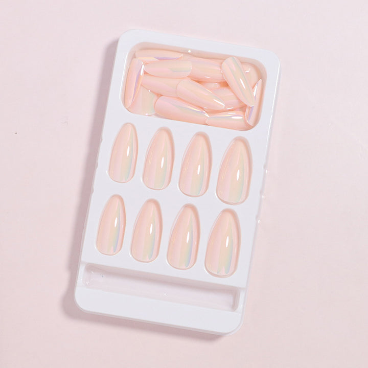 Iridescent Press-On Nail Set Bowlift