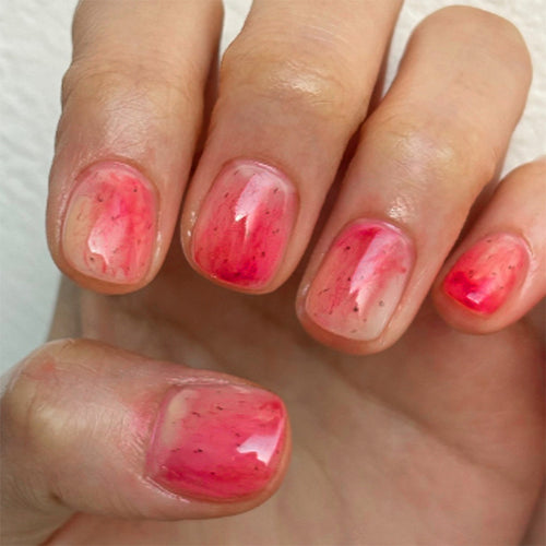 Stylish Marble Finish Press-On Nail Set Bowlift