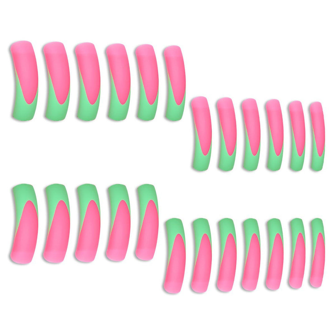 Stylish Long Press-On Nails with Artistic Ombre Design Bowlift