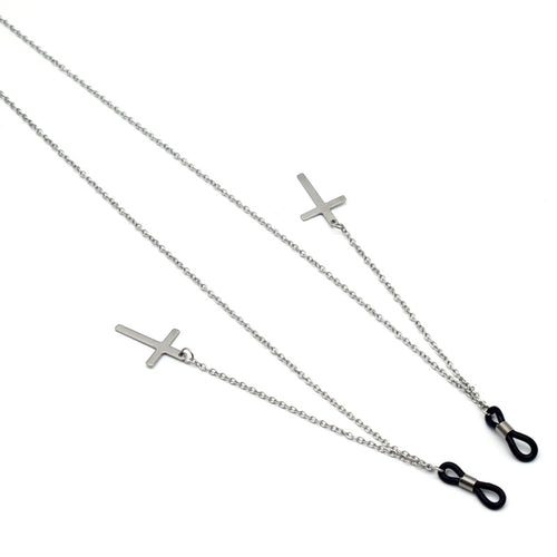 Trendy Metal Cross Eyewear Chain Bowlift