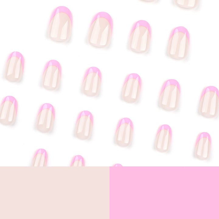 Artistic Nail Art with Gloss Finish and Elegant French Tip Bowlift